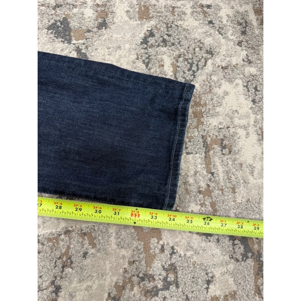 7 For All Mankind Standard Dark Wash Straight Leg Mens Jeans Size 32 Button Fly